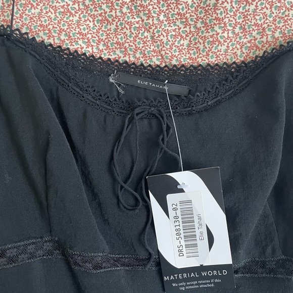 Black Tiered Mid Elie Tahari Dress - Picture 3 of 5